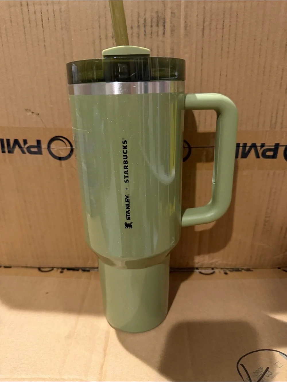 Starbucks Stanley Olive Green Travel Tumbler with Handle